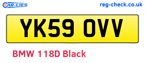 YK59OVV are the vehicle registration plates.