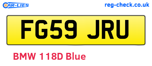 FG59JRU are the vehicle registration plates.