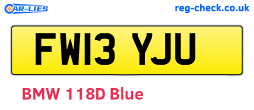 FW13YJU are the vehicle registration plates.