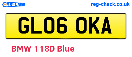GL06OKA are the vehicle registration plates.