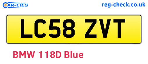 LC58ZVT are the vehicle registration plates.