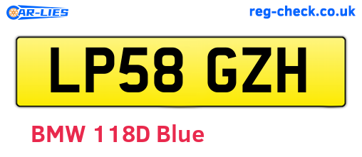 LP58GZH are the vehicle registration plates.