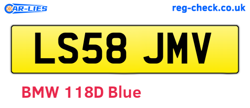 LS58JMV are the vehicle registration plates.
