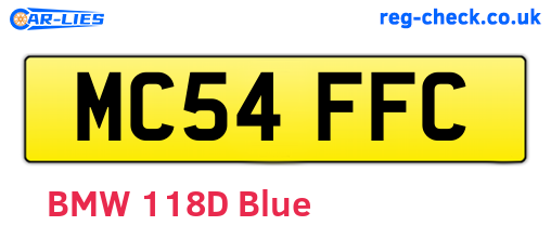 MC54FFC are the vehicle registration plates.