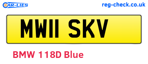 MW11SKV are the vehicle registration plates.