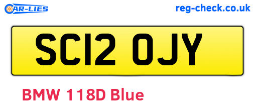 SC12OJY are the vehicle registration plates.