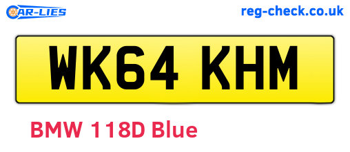 WK64KHM are the vehicle registration plates.