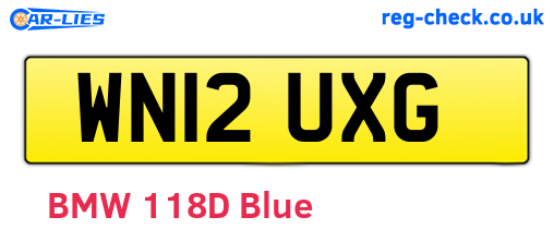 WN12UXG are the vehicle registration plates.