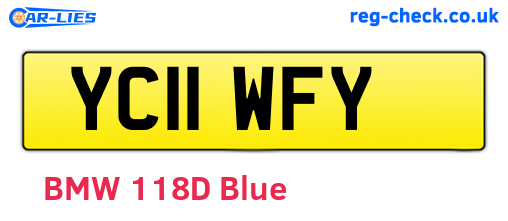 YC11WFY are the vehicle registration plates.