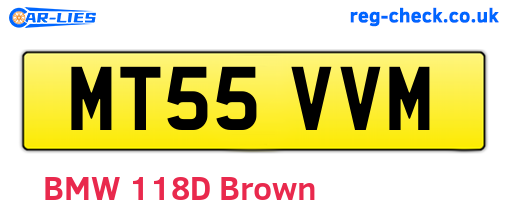 MT55VVM are the vehicle registration plates.