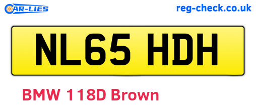 NL65HDH are the vehicle registration plates.