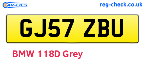 GJ57ZBU are the vehicle registration plates.