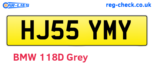 HJ55YMY are the vehicle registration plates.