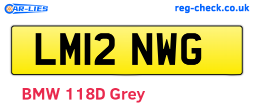 LM12NWG are the vehicle registration plates.