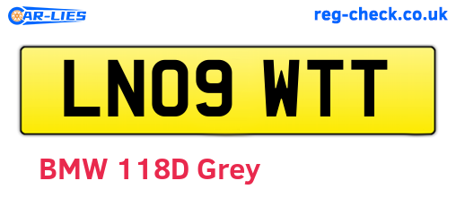 LN09WTT are the vehicle registration plates.