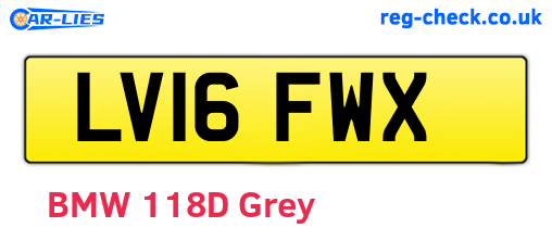 LV16FWX are the vehicle registration plates.