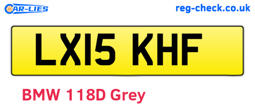 LX15KHF are the vehicle registration plates.