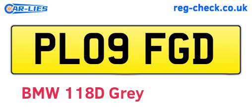 PL09FGD are the vehicle registration plates.