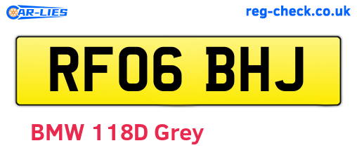 RF06BHJ are the vehicle registration plates.