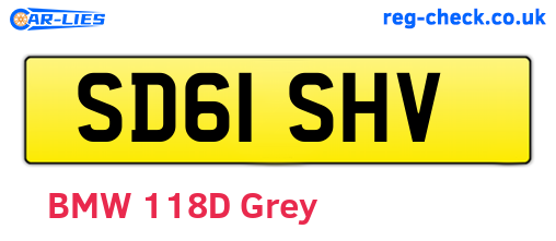 SD61SHV are the vehicle registration plates.