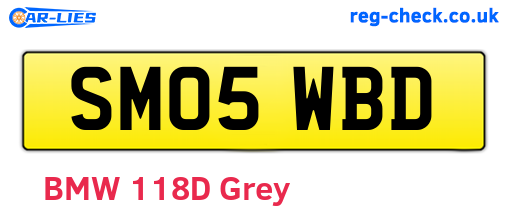 SM05WBD are the vehicle registration plates.
