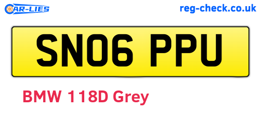 SN06PPU are the vehicle registration plates.