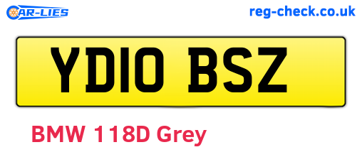 YD10BSZ are the vehicle registration plates.