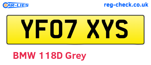 YF07XYS are the vehicle registration plates.