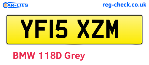 YF15XZM are the vehicle registration plates.
