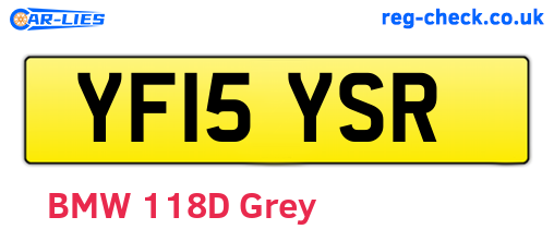YF15YSR are the vehicle registration plates.