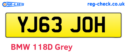 YJ63JOH are the vehicle registration plates.
