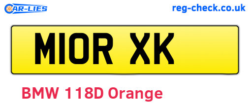 M10RXK are the vehicle registration plates.
