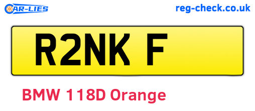 R2NKF are the vehicle registration plates.
