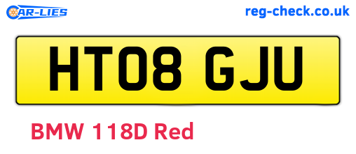 HT08GJU are the vehicle registration plates.
