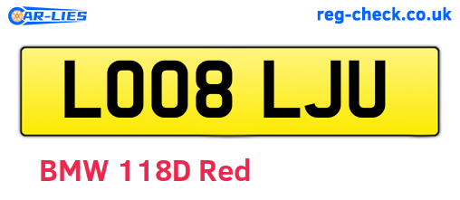 LO08LJU are the vehicle registration plates.