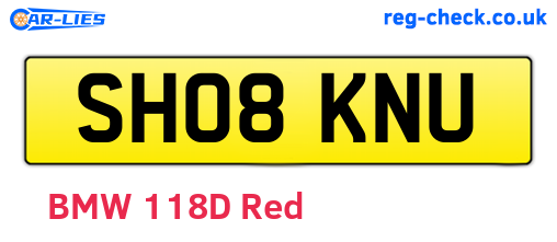 SH08KNU are the vehicle registration plates.