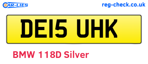 DE15UHK are the vehicle registration plates.