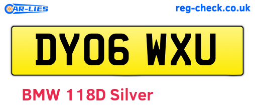 DY06WXU are the vehicle registration plates.