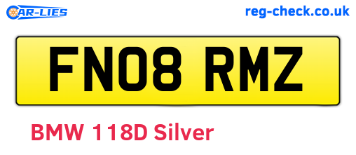FN08RMZ are the vehicle registration plates.