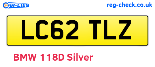LC62TLZ are the vehicle registration plates.