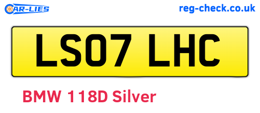 LS07LHC are the vehicle registration plates.