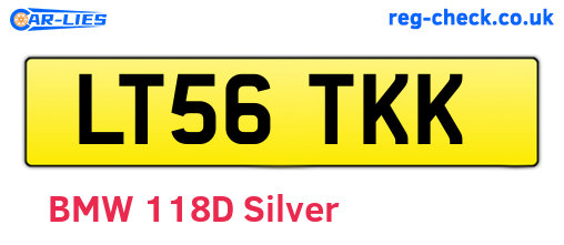 LT56TKK are the vehicle registration plates.