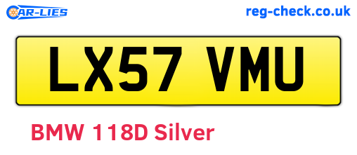 LX57VMU are the vehicle registration plates.