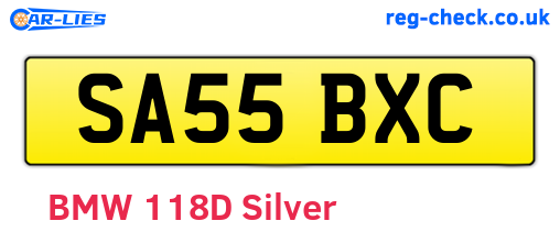 SA55BXC are the vehicle registration plates.