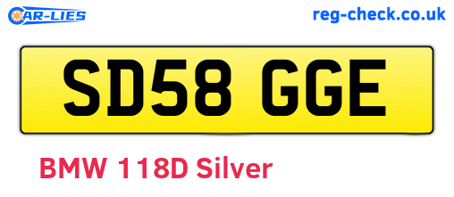 SD58GGE are the vehicle registration plates.