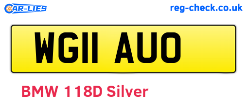 WG11AUO are the vehicle registration plates.
