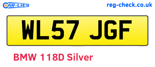 WL57JGF are the vehicle registration plates.