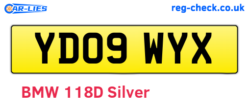 YD09WYX are the vehicle registration plates.