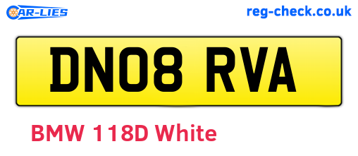 DN08RVA are the vehicle registration plates.