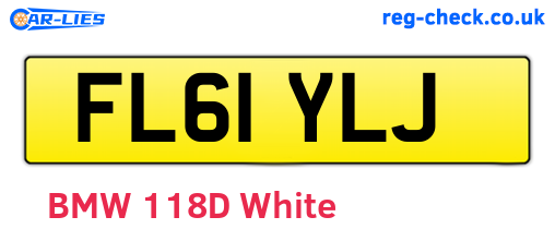 FL61YLJ are the vehicle registration plates.